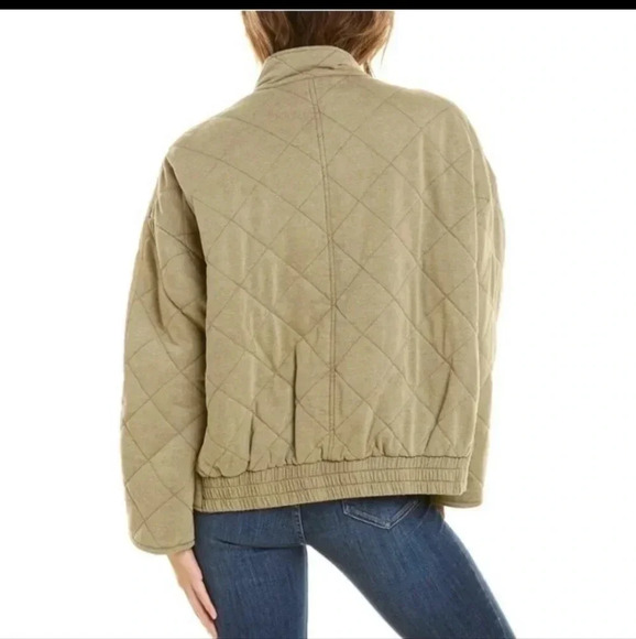 Bagatelle Collection Tan/Brown/Green Quilted Dolman Sleeve Full Zip Jacket(L) - Picture 5 of 14